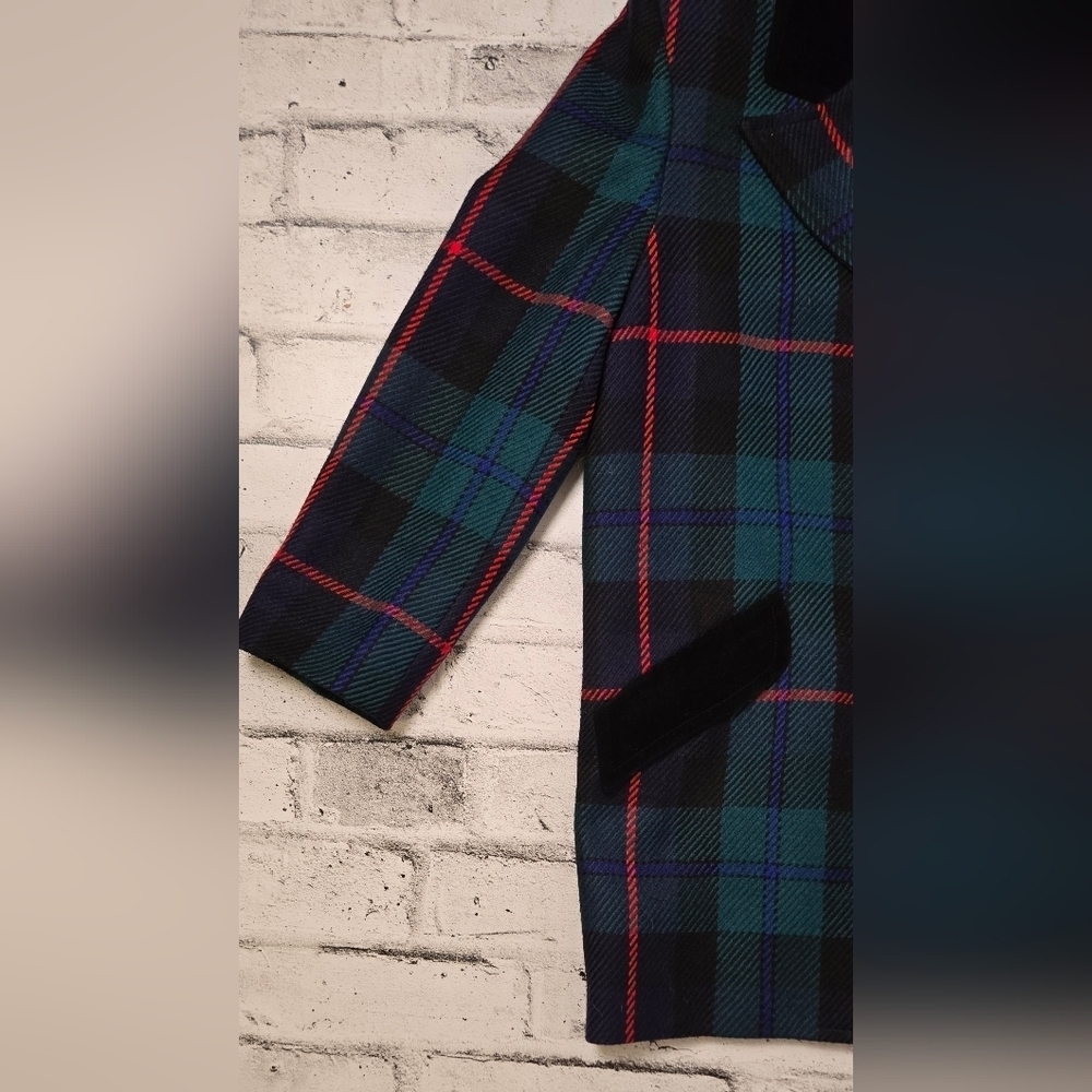 Vintage Liliane Burty Paris Wool Plaid Blazer Made in France 40 - Picture 14 of 16